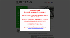 Desktop Screenshot of juristrans.cz